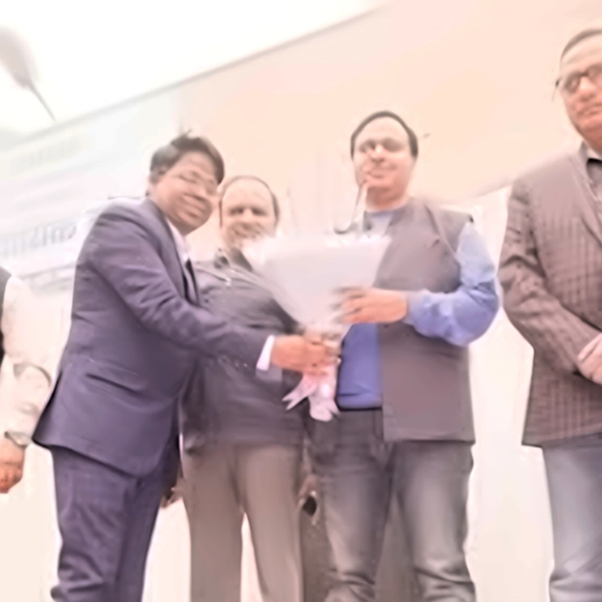 Founder of SK Institute receiving a felicitation