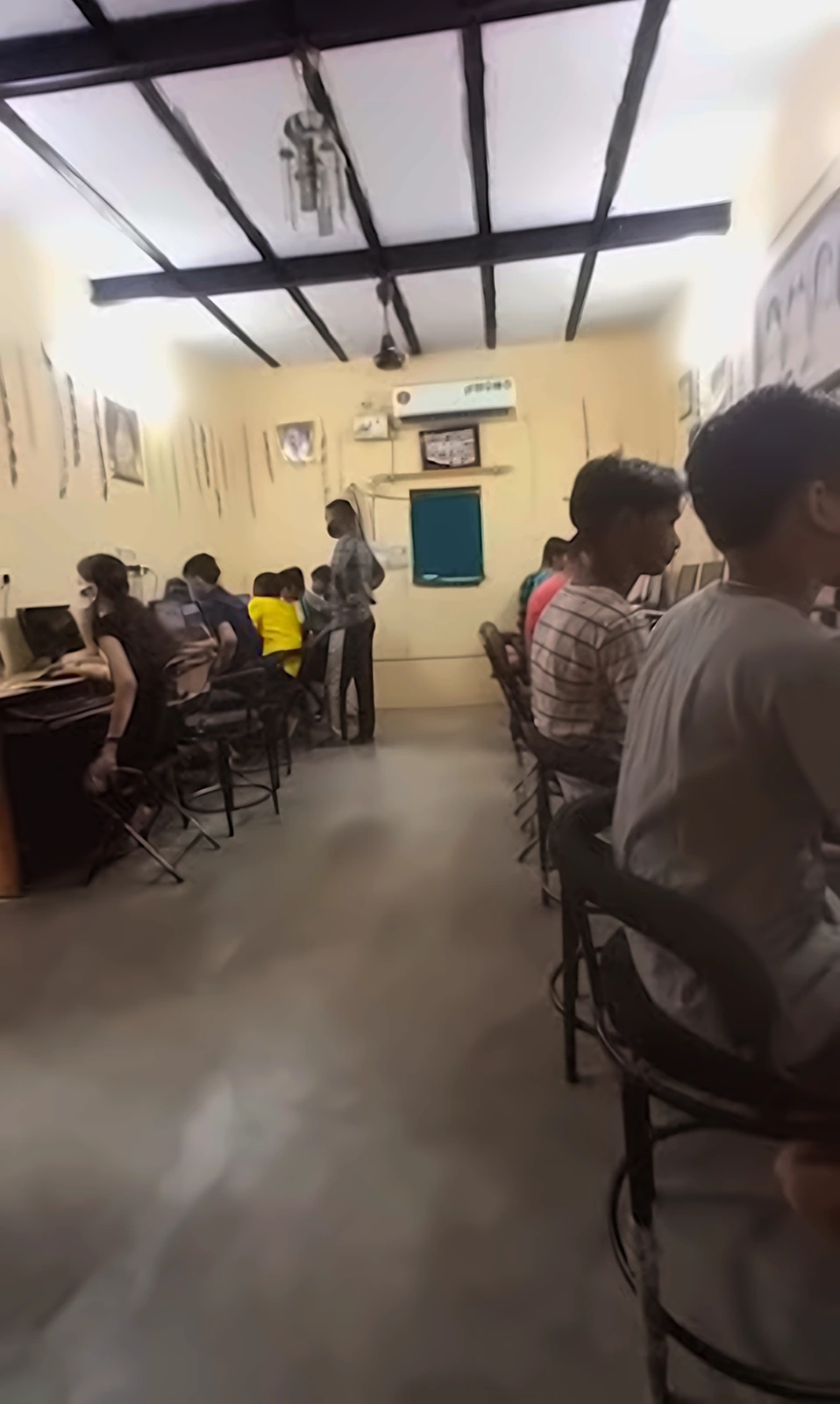 Long computer lab corridor at SK Institute